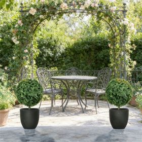 Artificial boxwood, set of 2, spherical poplar trees,