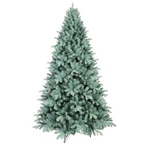8ft Unlit Artificial Blue Spruce Christmas Tree Christmas Trees with 2848 Branches Tips, Hinged Struction
