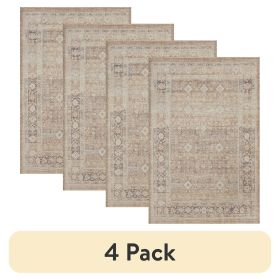(4 pack) Brown Diamond Persian Indoor 24" x 36" Accent Rug