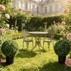 2 artificial trees and flower pots for indoor home decoration