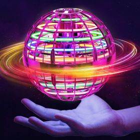 Flying Orb Ball (Pink, 2025 Upgraded) with Dazzling Lights, Magic Hover Spinner, Boomerang Drone, Floating Cosmic Globe