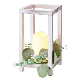12 Set/36 Pcs Wooden Wedding Lantern Centerpiece